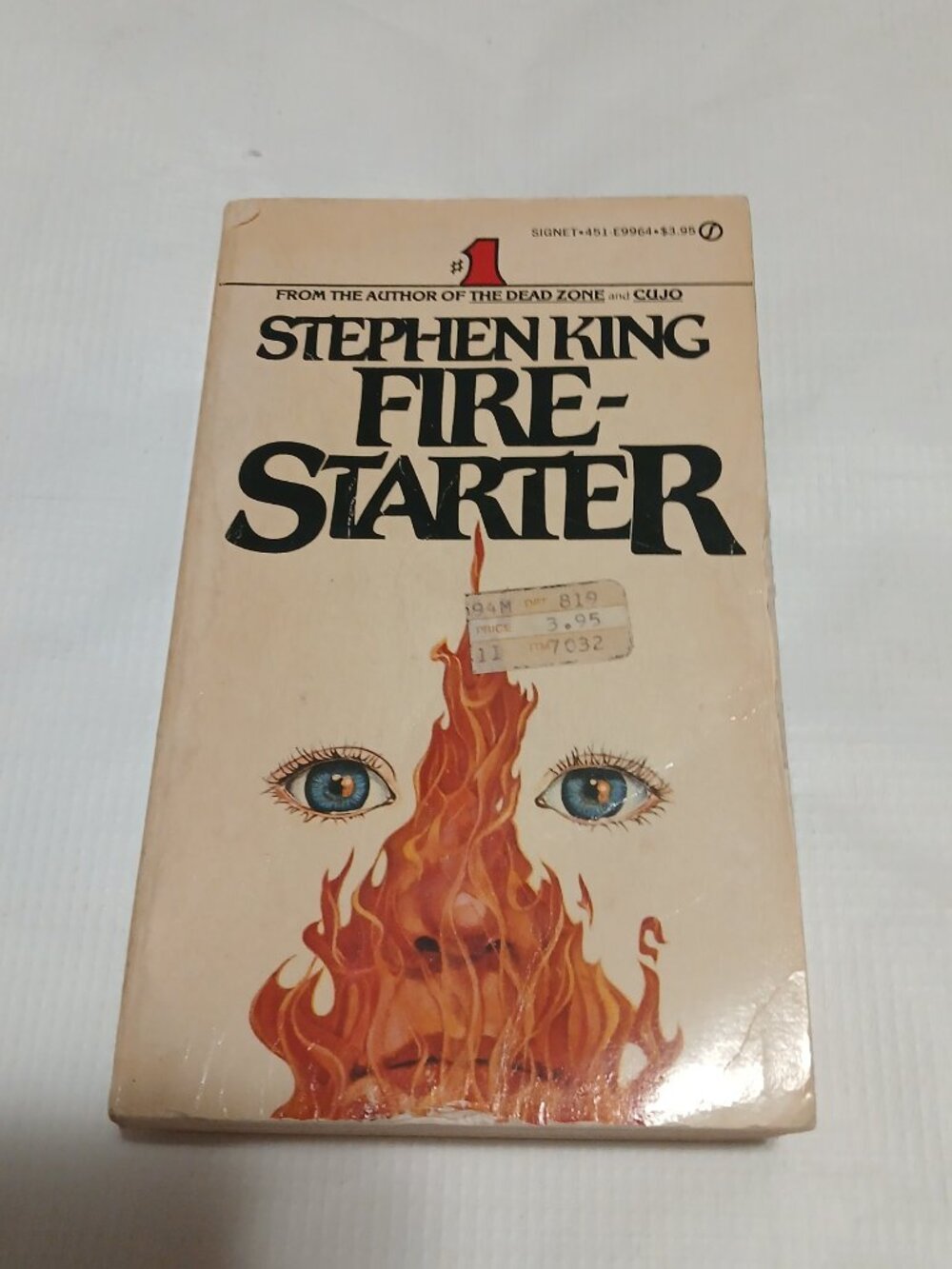 Stephen King Firestarter Signet 1981 4th print Paperback Drew Barrymore Castle